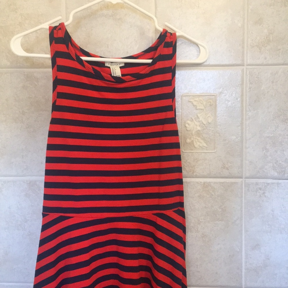 Striped Forever 21 fit-and-flare dress